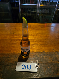 3/10/2023<br>My beer, and my attempt to make it easier on the staff to bill that beer to my room.